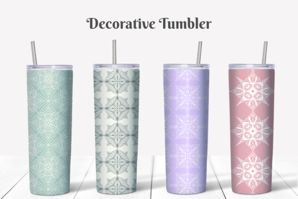 4 Decorative Tumbler Graphics & Patterns
