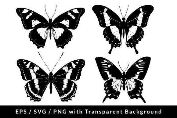 Butterfly Silhouette Set: Graphics & Illustrations