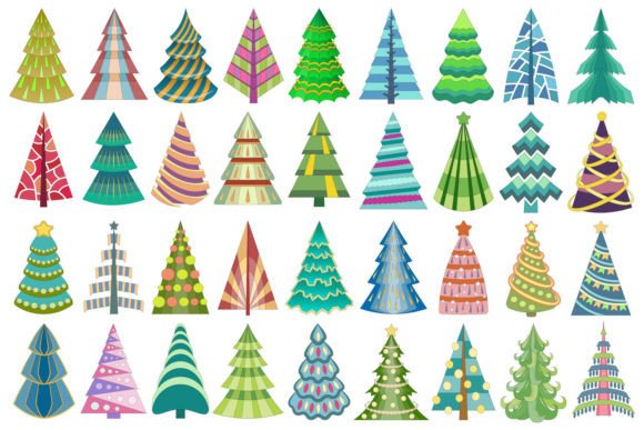 Christmas Tree Abstract Graphics & Illustrations Review