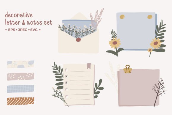 Cute Decorative Letters & Notes: Graphics for Editorial Charm