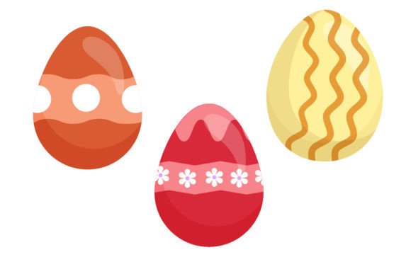 Decorative Easter Egg Flat Icon Graphics & Icons