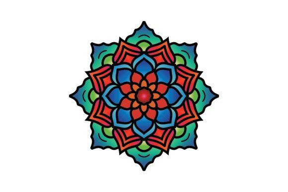 Decorative Flower Mandala Icon Graphics & Icons