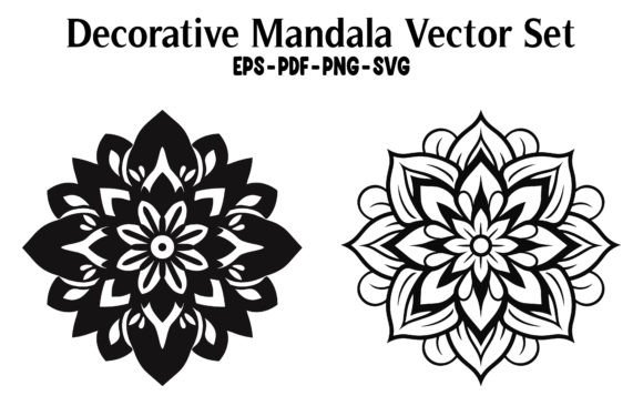 Decorative Mandala Vector SVG Bundle: Graphics for Crafts & Content