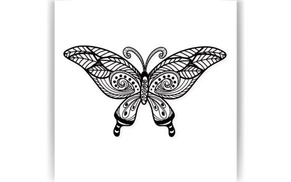 Decorative Paper Cut Butterfly Design: Graphics & Coloring Pages Amp