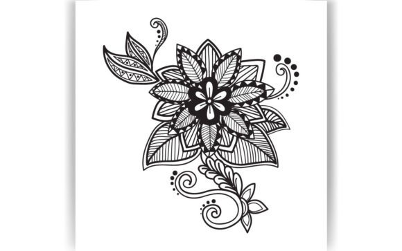 Decorative Paper Cut Flower Design: Graphics & Coloring Pages Amp