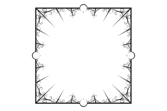 Decorative Square Frame: Ornate Border Graphics