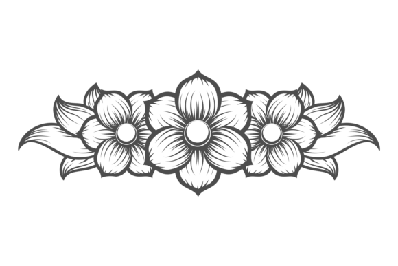 Floral Vintage Filigree Graphics for Crafts