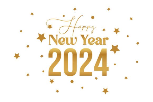 Golden New Year 2024 Typography: Graphics & Illustrations Review