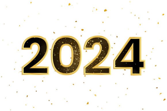 Golden Sparkle 2024 Text: A Graphic & Illustration Review