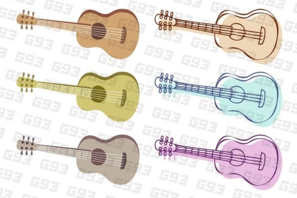 Guitar Illustration Set: Graphics & Illustrations for Blog Design