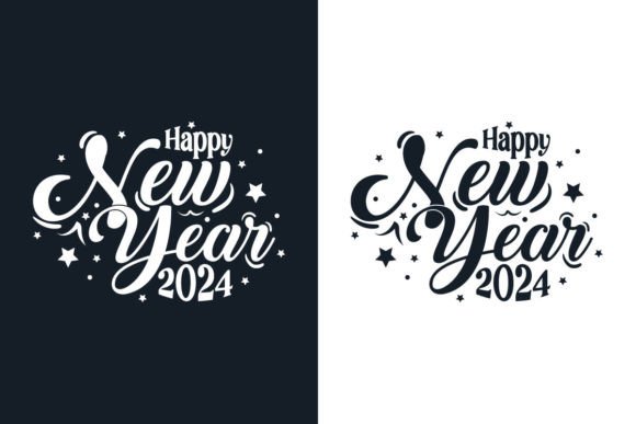 Happy New Year 2024 Typography Design Review