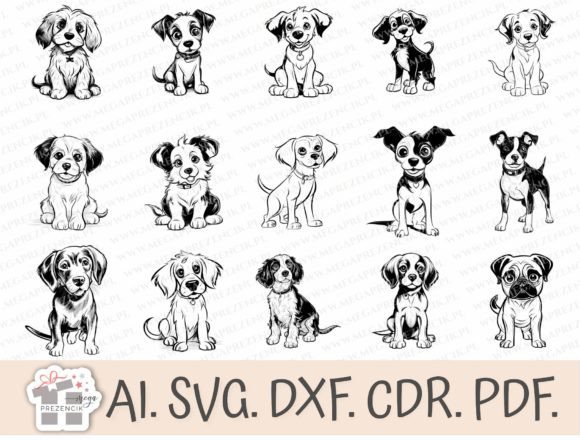 Little Funny Dog Graphics & Illustrations for Crafters