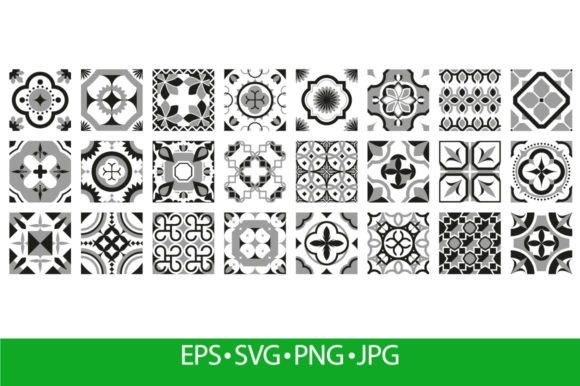 Ornamental Black Tiles: Graphics & Illustrations Review