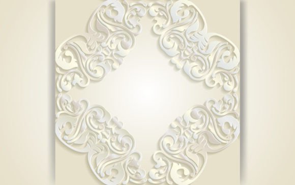 Paper Cut Decorative Floral Pattern SVG: Graphics & Backgrounds