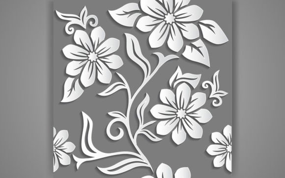 Paper Cut Decorative Seamless Pattern Graphics for Crafts