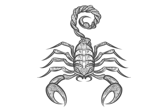 Scorpion Tribal Ornament Graphics for Crafts