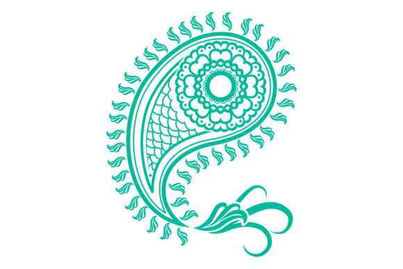 Teardrop Shape Ornament Graphics for Crafts