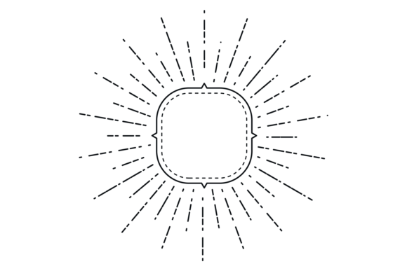 Vinatge Insignia Badge Bursting Rays Graphics & Illustrations