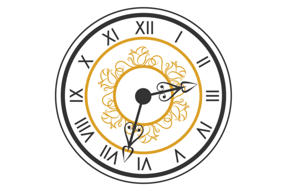 Vintage Clock Face Graphics for Crafts