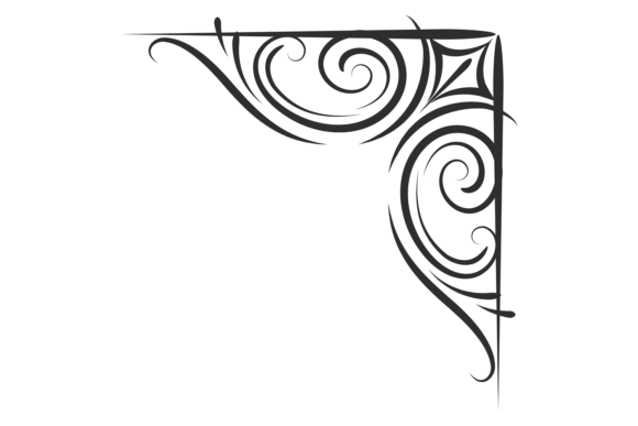 Vintage Decorative Corner Graphics for Crafts